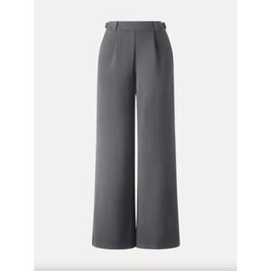OGL Ponte De Roma High Rise Pull-on Wide Leg Pant Adjustable Grey Size Small S